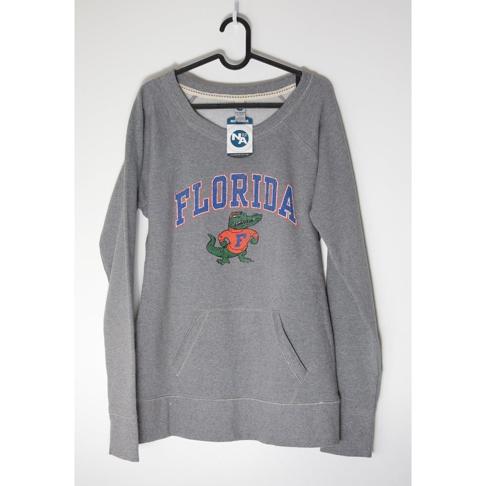 Florida Gators Women’s Sz L Grey Tunic Pocket Sweatshirt Licensed
